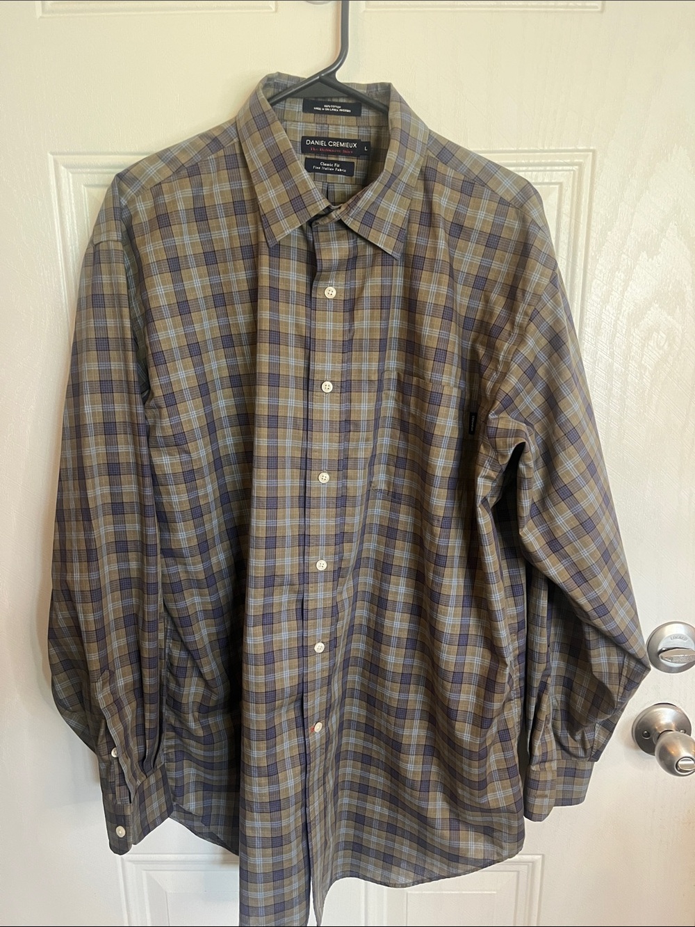 Daniel Cremieux Plaid Button-Down Shirt — Olive, Blue & Brown
